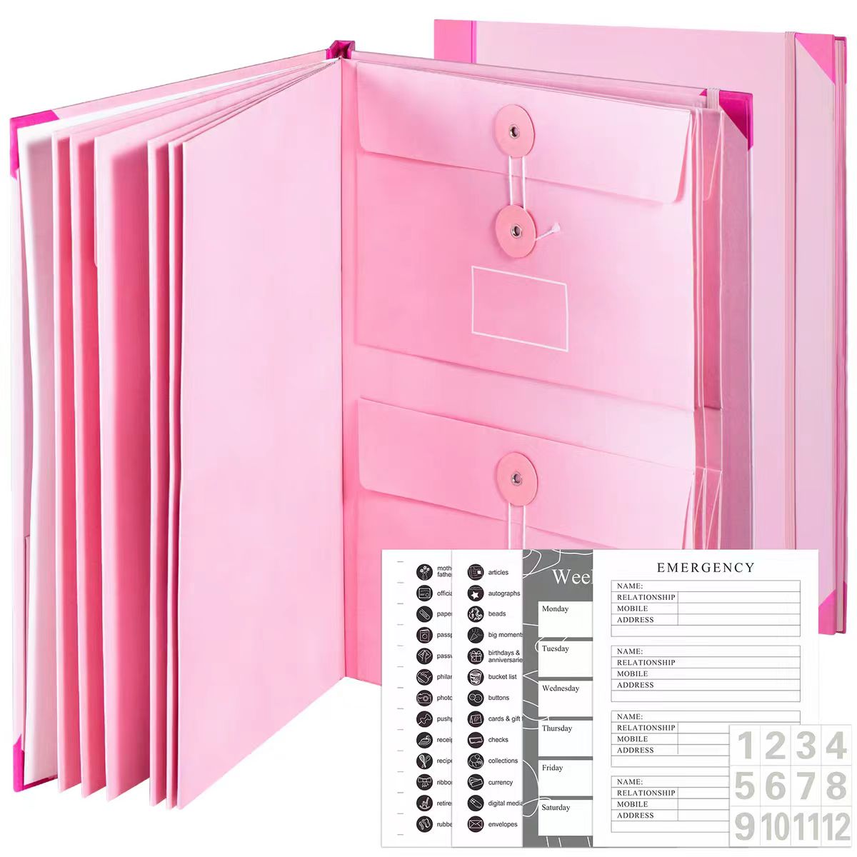Portfolio Folder Zip - Carpetas de archivos con etiquetas, bonito